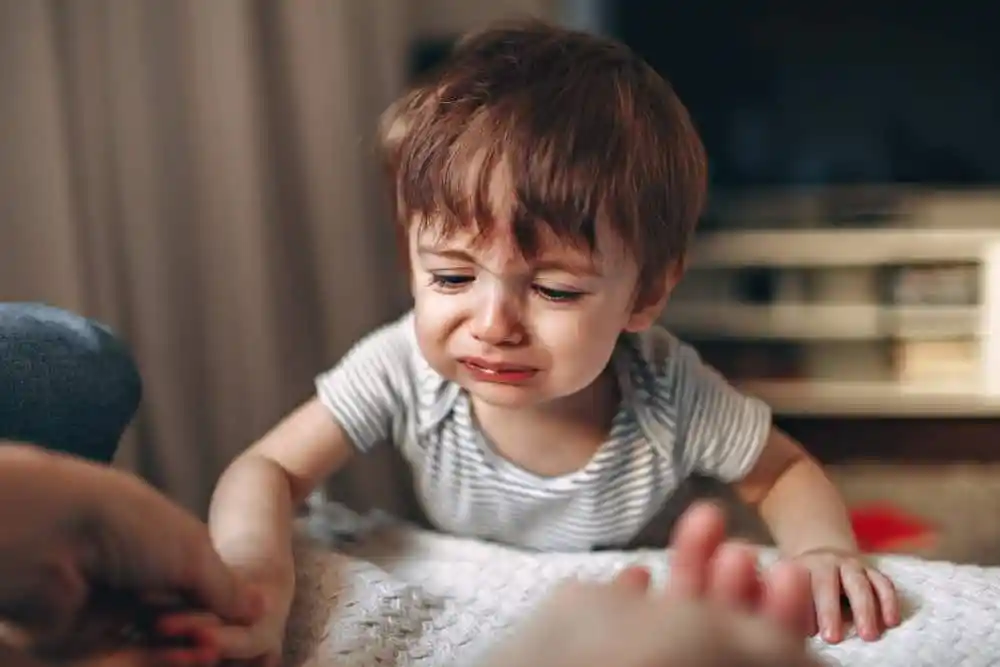 an upset kid