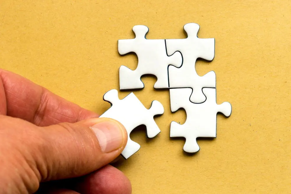 4 pieces of jigsaw puzzles
