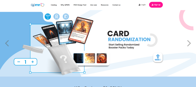QPMN Print on demand homepage