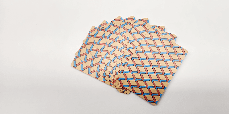 fanned out deck of custom printed cards
