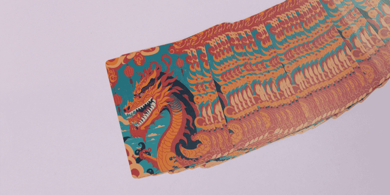 custom printed dragon playing cards