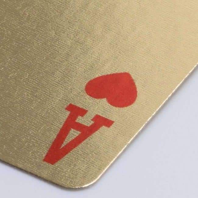 A Gold Foil Playing Card Sample