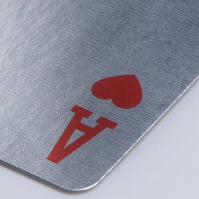 A Silver Foil Playing Card Sample