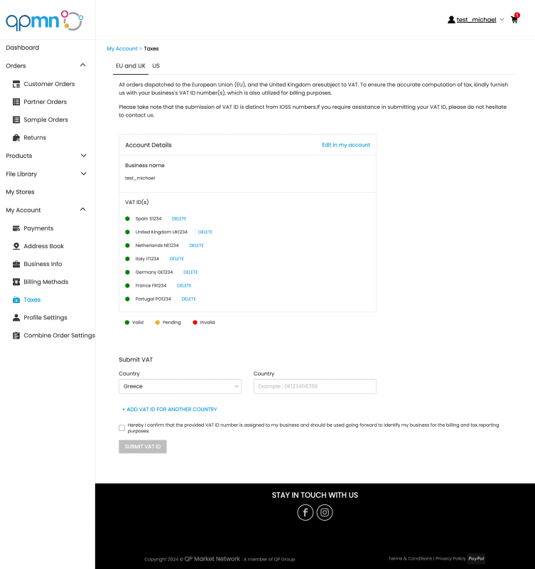 instructions showing how to add tax information to QPMN