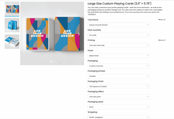 screen cap of QPMN product listing