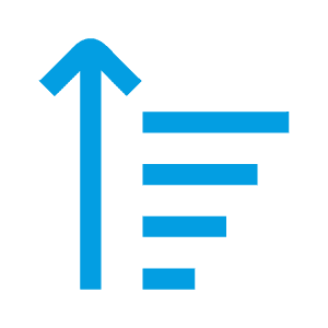 blue arrow pointing upwards