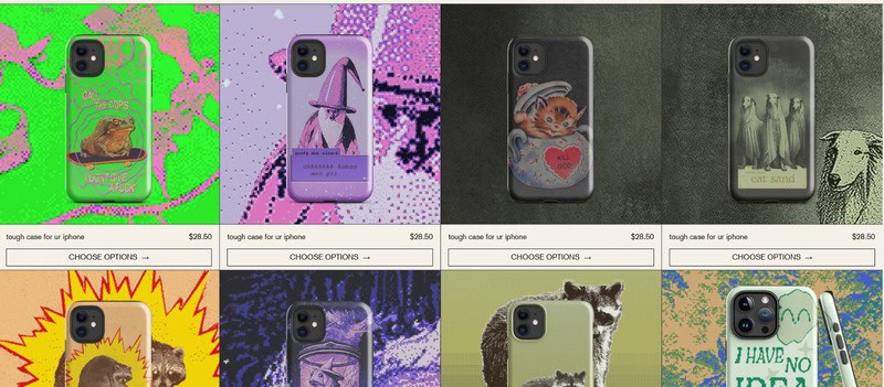 a selection of custom designed phone cases