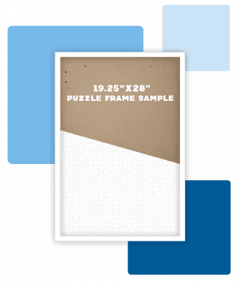 puzzle frame with white color edge