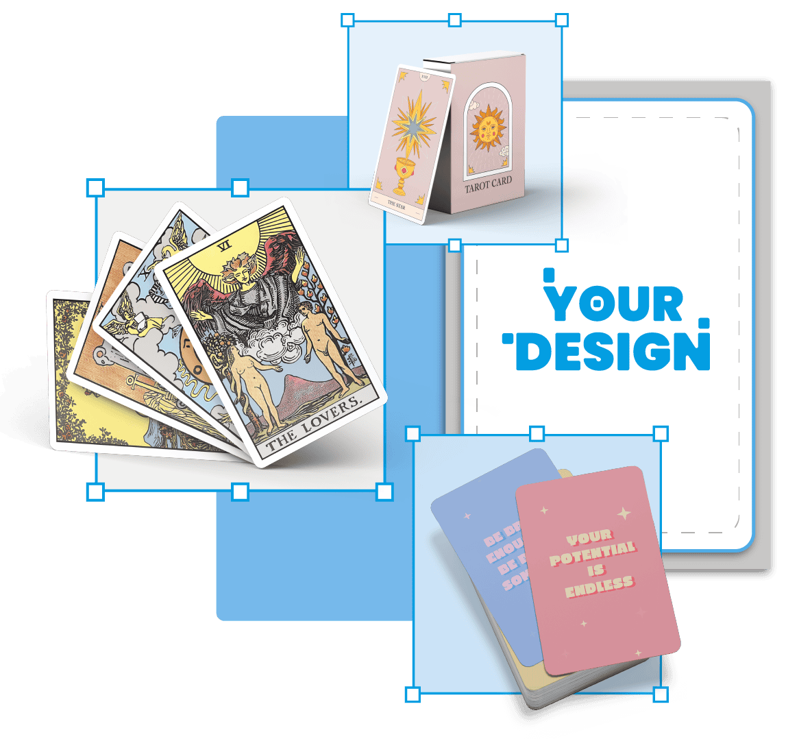 tarot card and design template