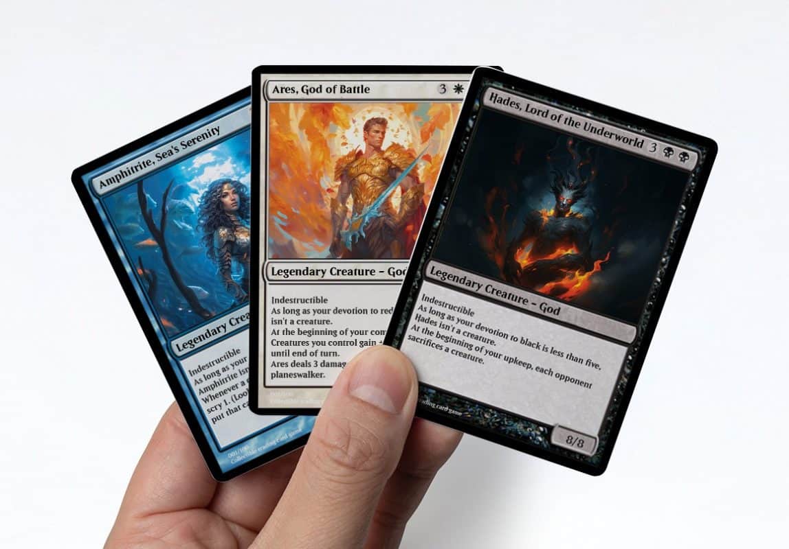 hand holding three proxy cards