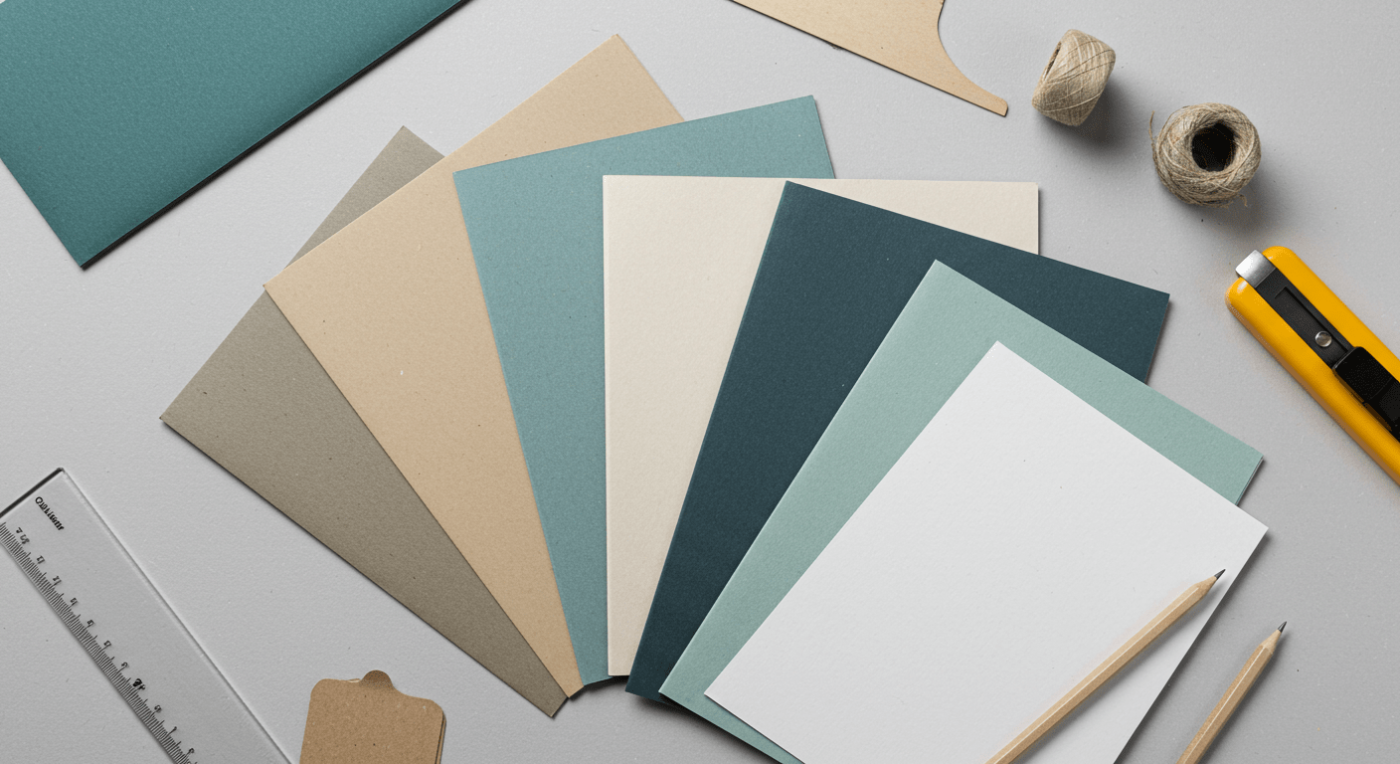 different thickness and colored card stock