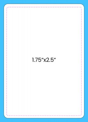 1.75x2.5 inch mini card size template