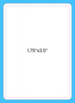 1.75 x 3.5" domino card size template