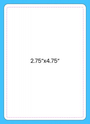 2.75x4.75 tarot card size template