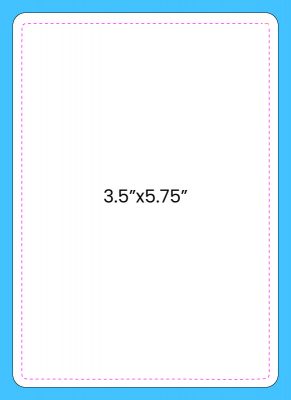 3.5 x 5.75" Large card size template
