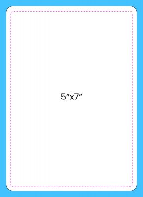 5 x 7" giant card size template