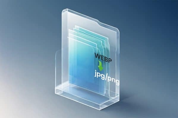 3d image of transparent case with the text jpeg