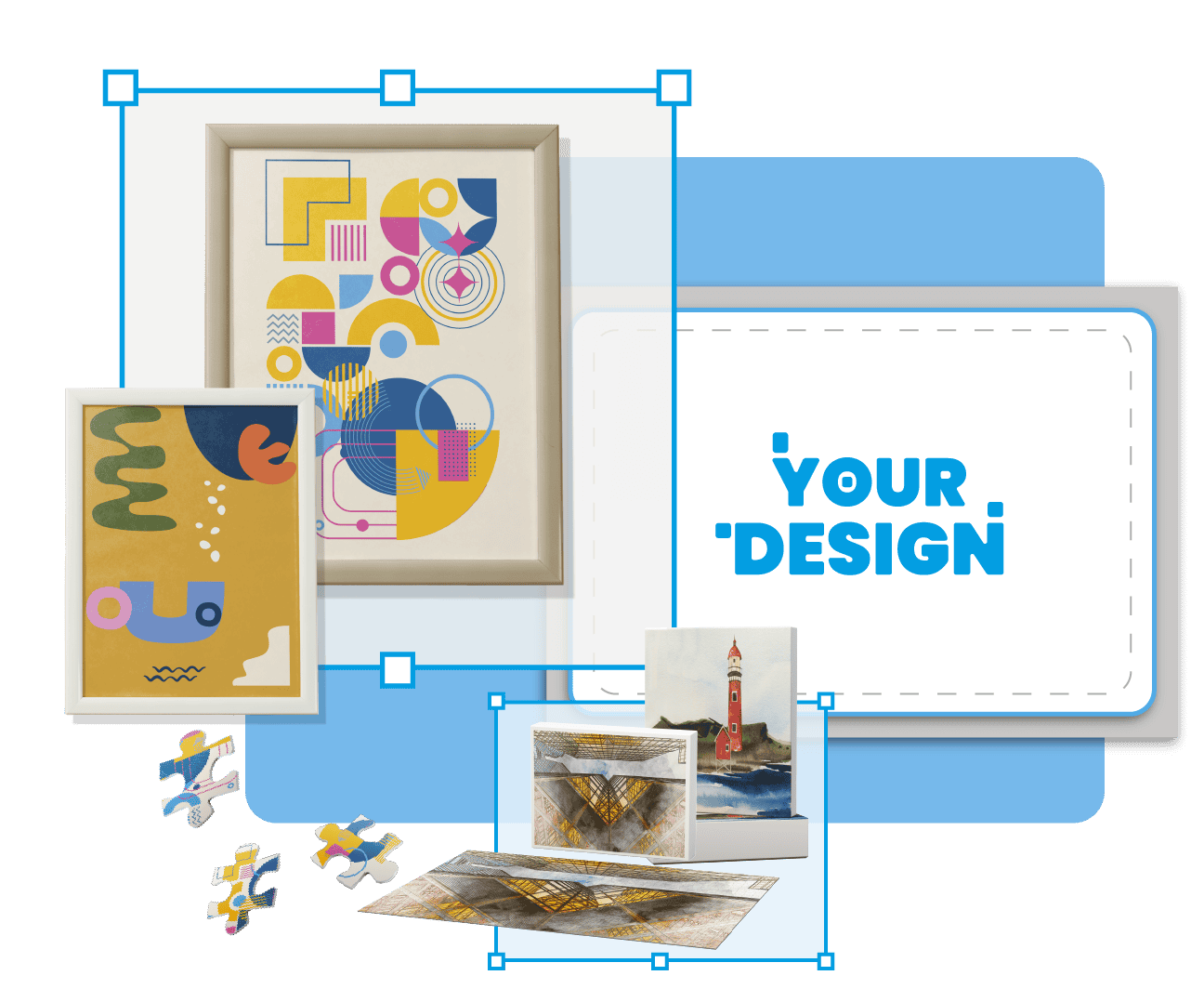 jigsaw puzzle and your design