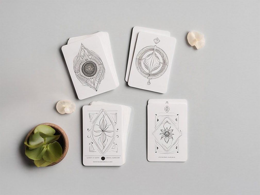 4 sets of oracle card designs