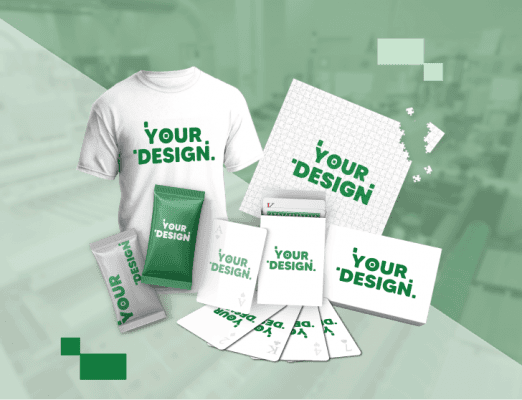 several white label products with your design written on it