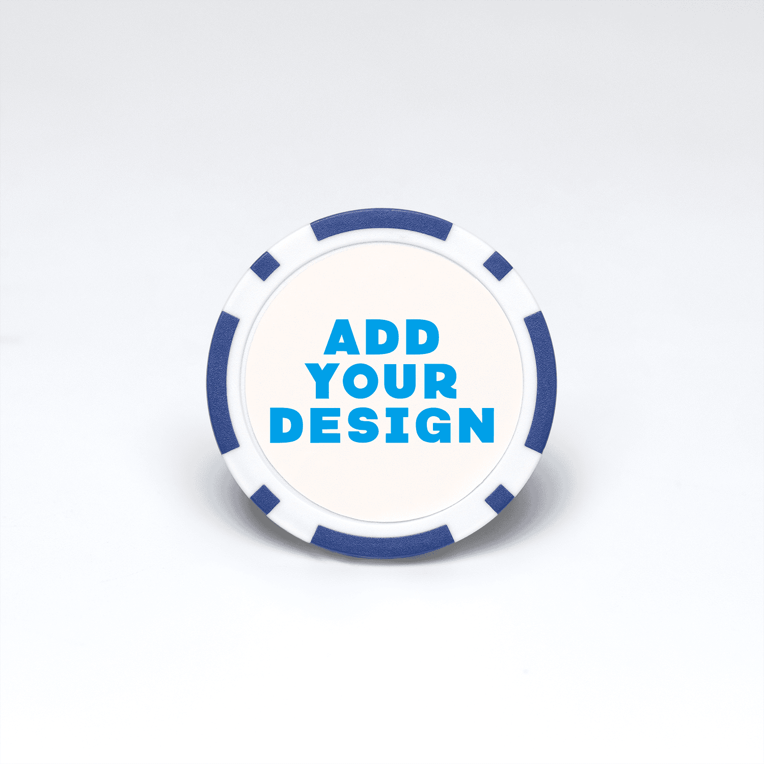 custom navy blue poker chip