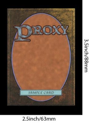 Trading card standard dimension