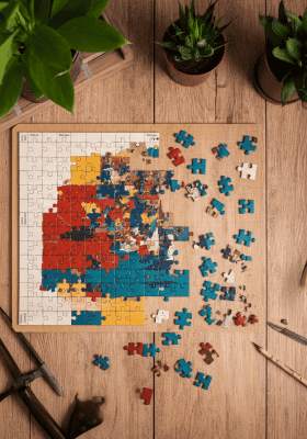 half complete puzzle
