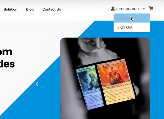 screenshot of QPMN dashboard button