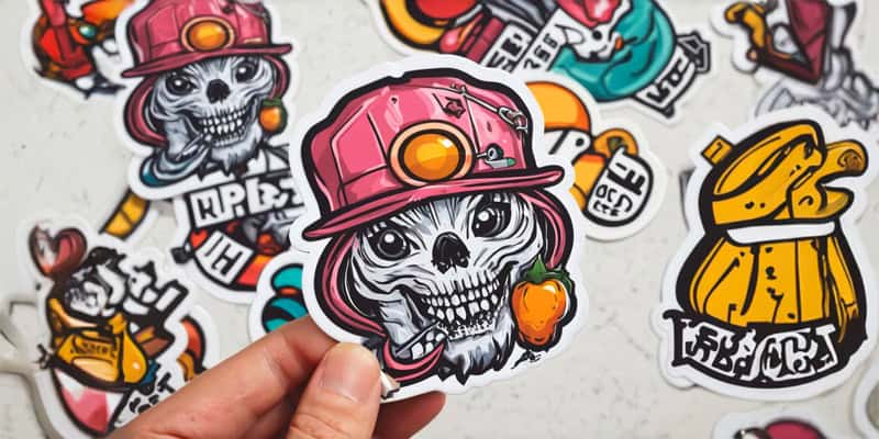 cute wolf and skeleton mixed stickers