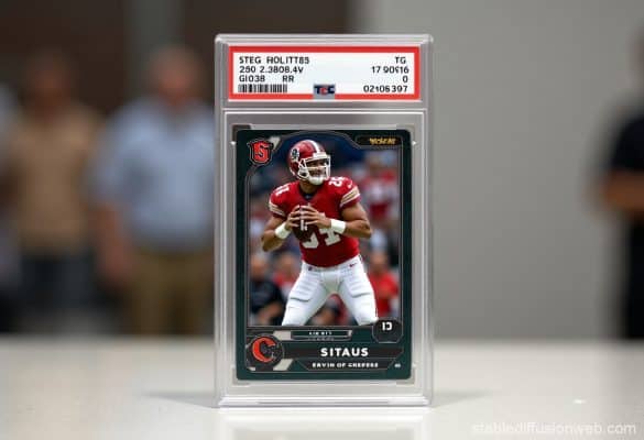 American football player trading card