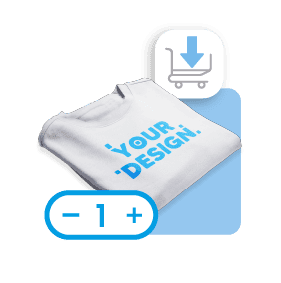 folded white t-shirt with your design written on it