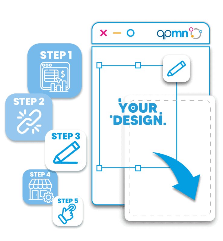 design tool with 5 steps