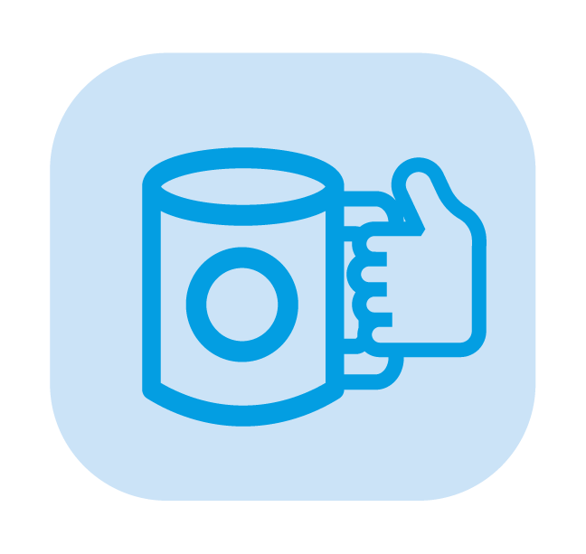icon of hand holding mug