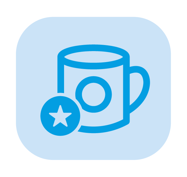 mug icon with a star