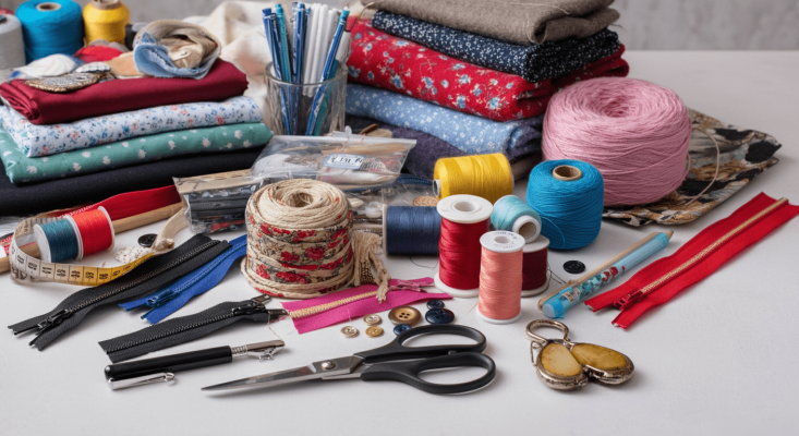materials and tools for DIY fanny pack