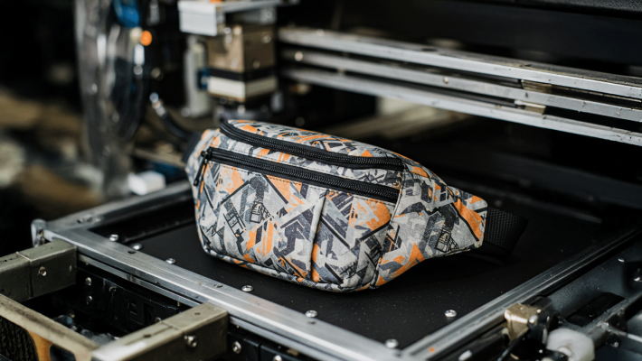 Stylish fanny pack on printer
