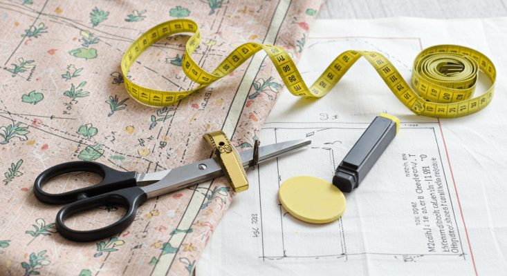 scissors and tape measure