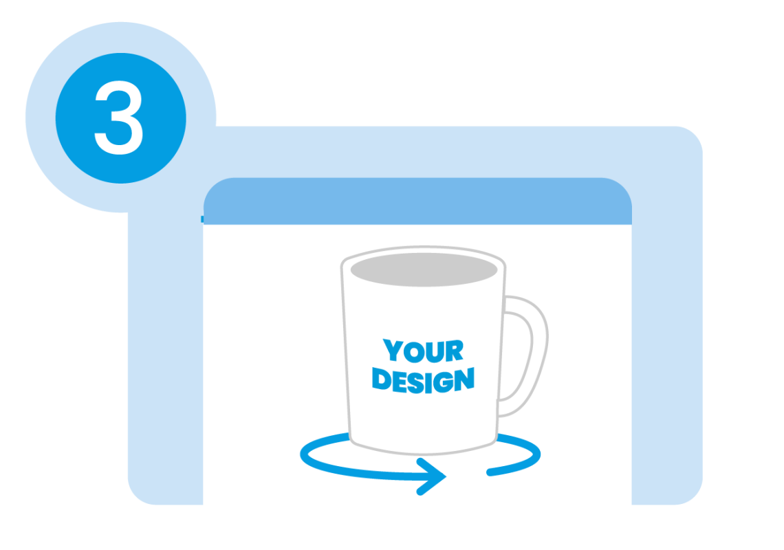 step 3 of custom mug design