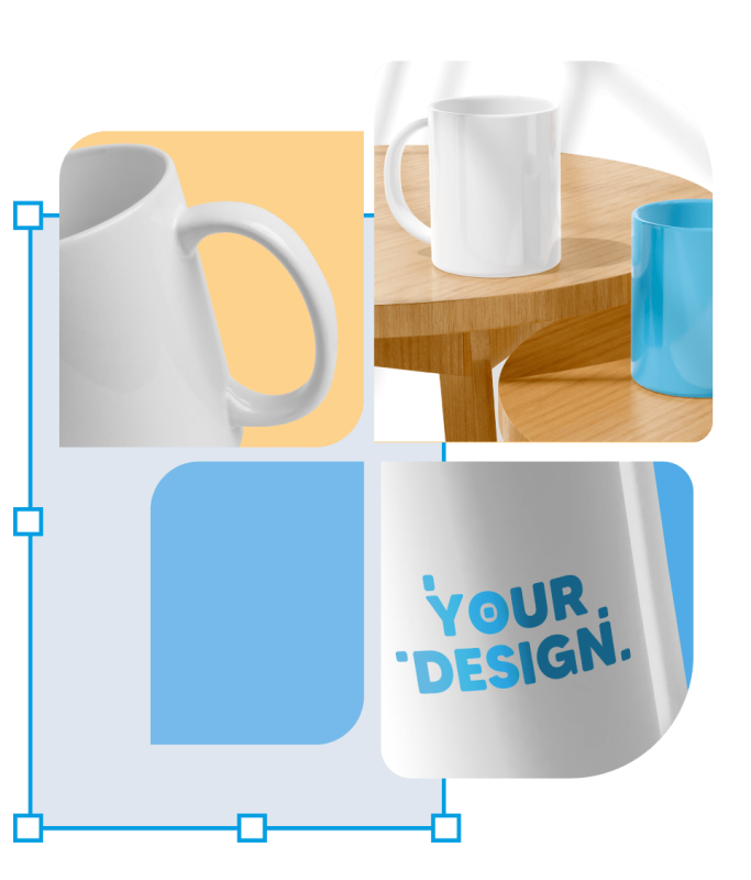 different photos of mug custom designs
