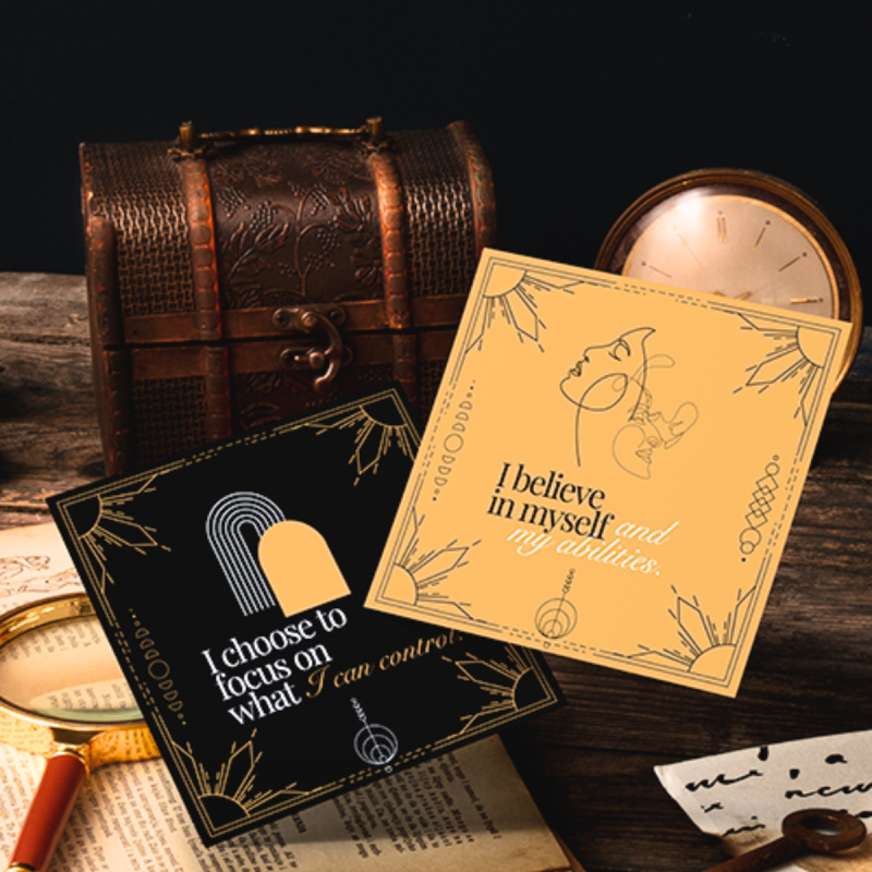 A modern set of custom oracle and affirmation cards.