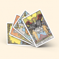 tarot cards fanned out