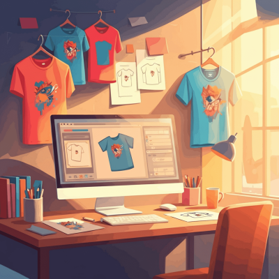 Designer workspace for t-shirt creation
